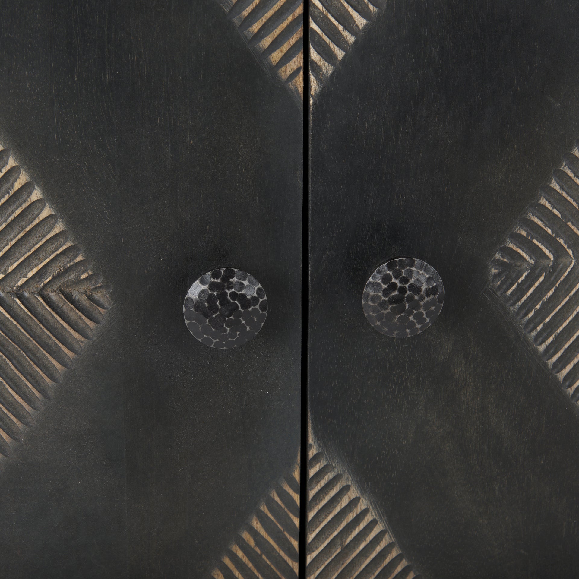Hogarth Accent Cabinet - Dark Wood - Calgary Furniture Store
