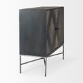 Hogarth Accent Cabinet - Dark Wood - Calgary Furniture Store