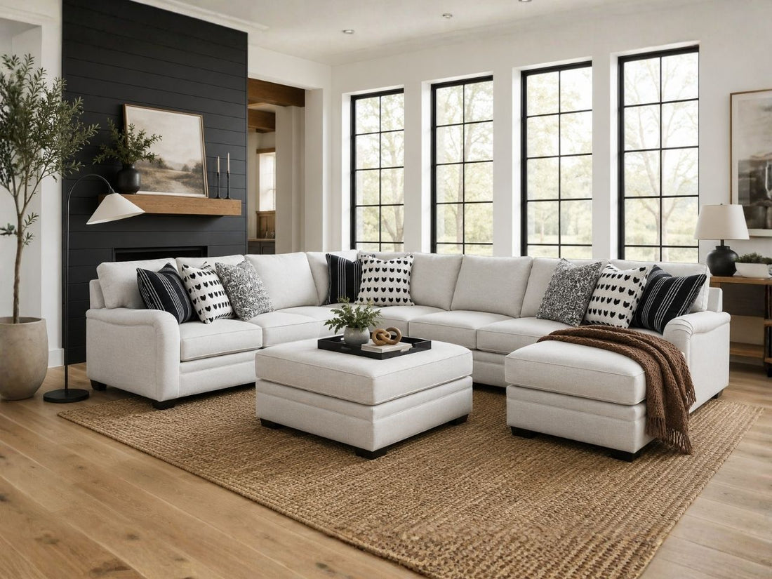 Huntsworth Sectional - Dove Grey - Calgary Furniture Store