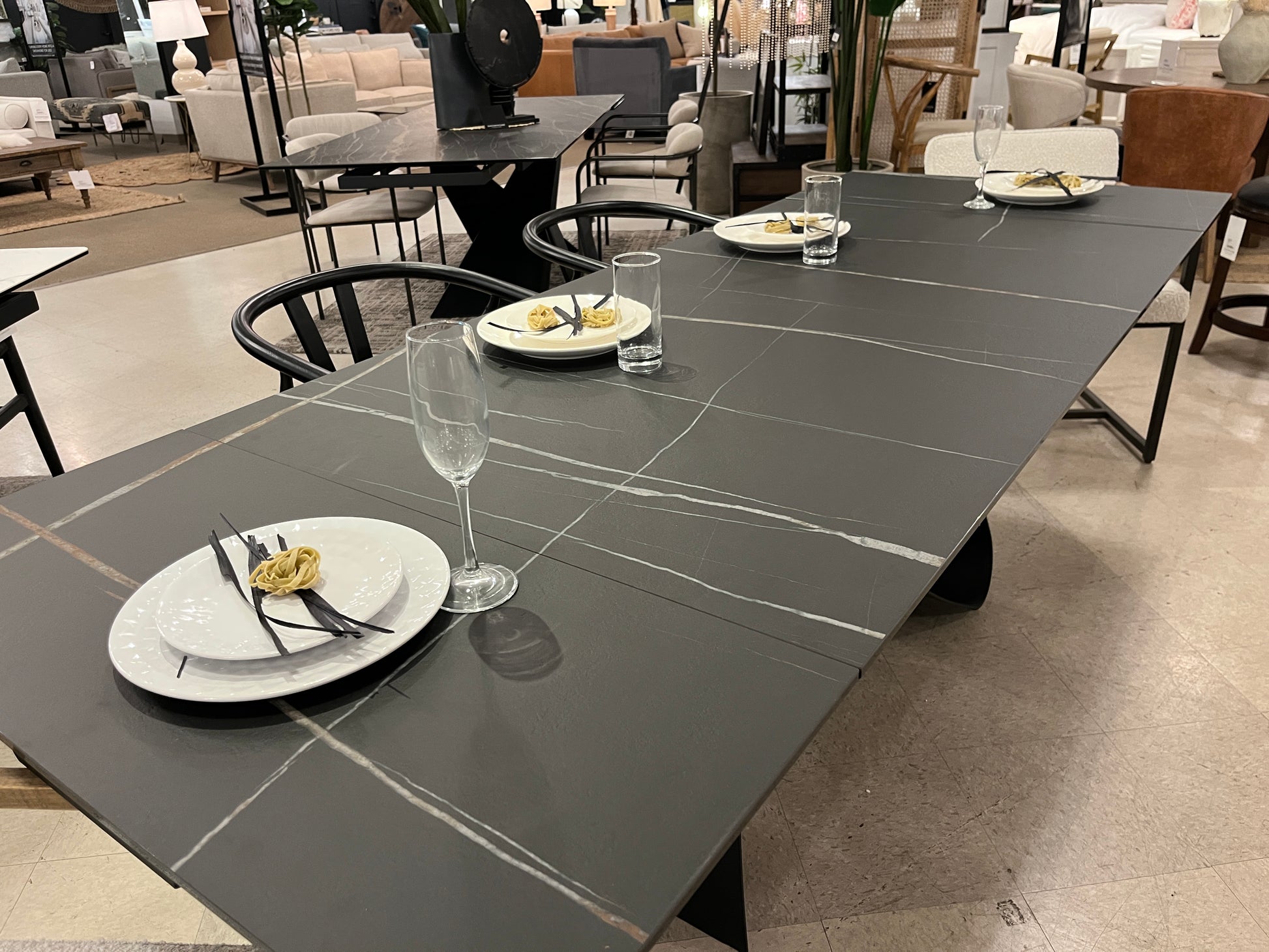 Signature 95" Safari Ext. Dining Table - Calgary Furniture Store