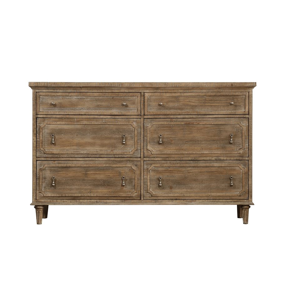 Interlude 6 Drawer Dresser - Sandstone Finish | Calgary Furniture Store