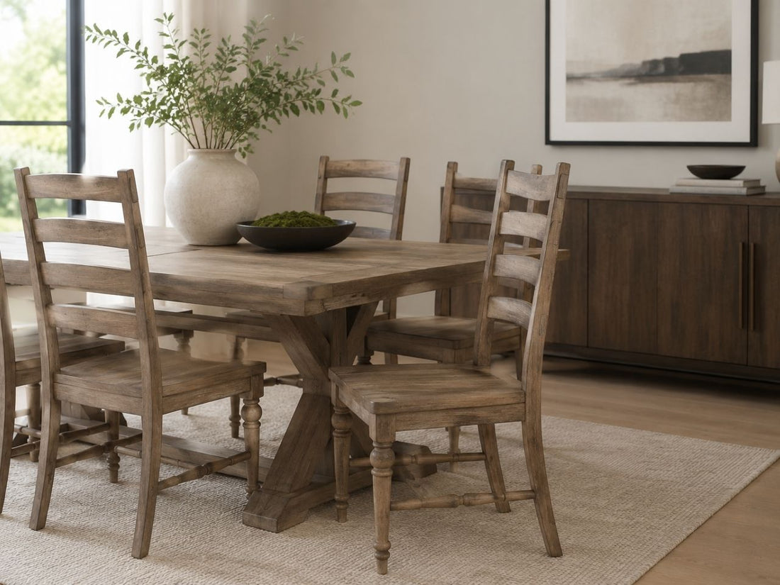 Interlude Ladder Back Chair in a dining room setting. 