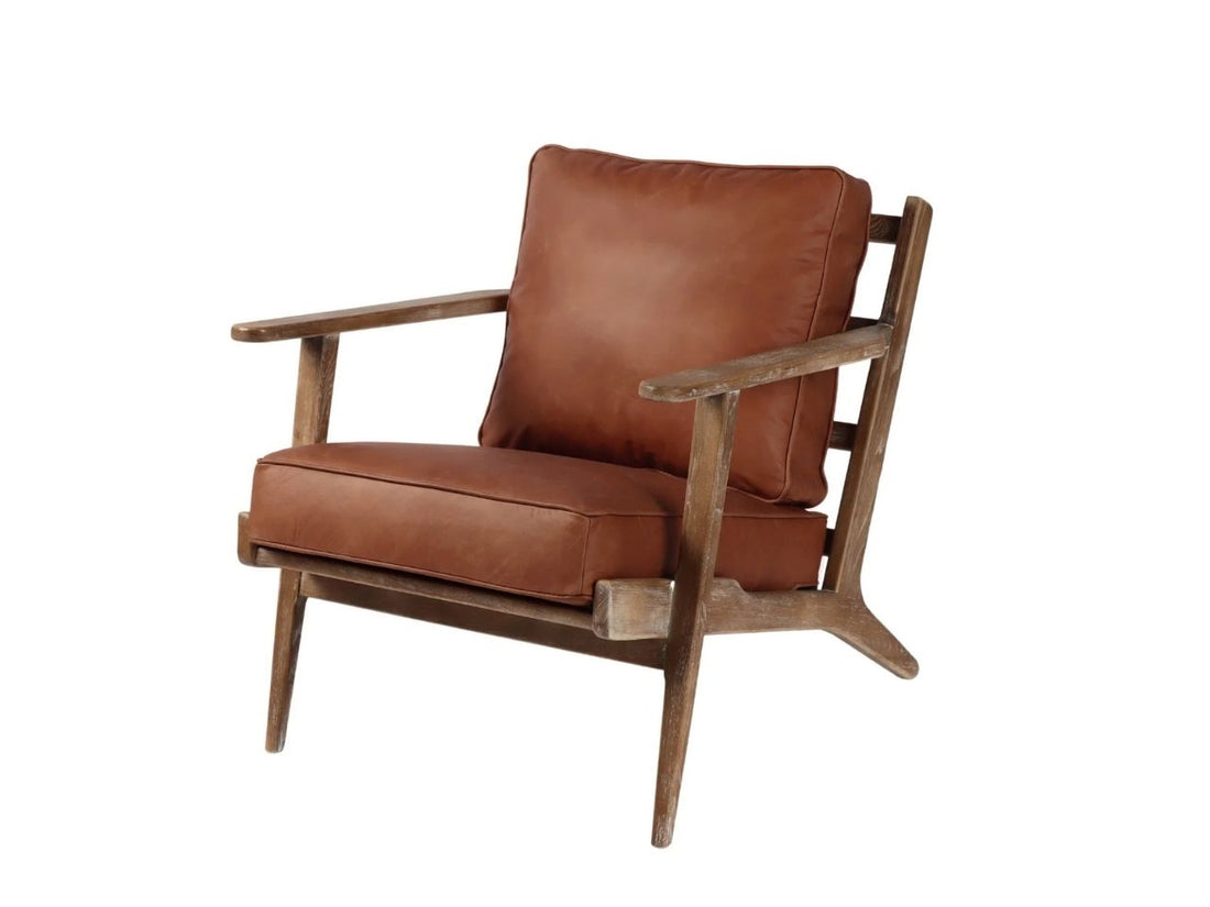 This accent lounge chair brings a warm, timeless character to any living space.