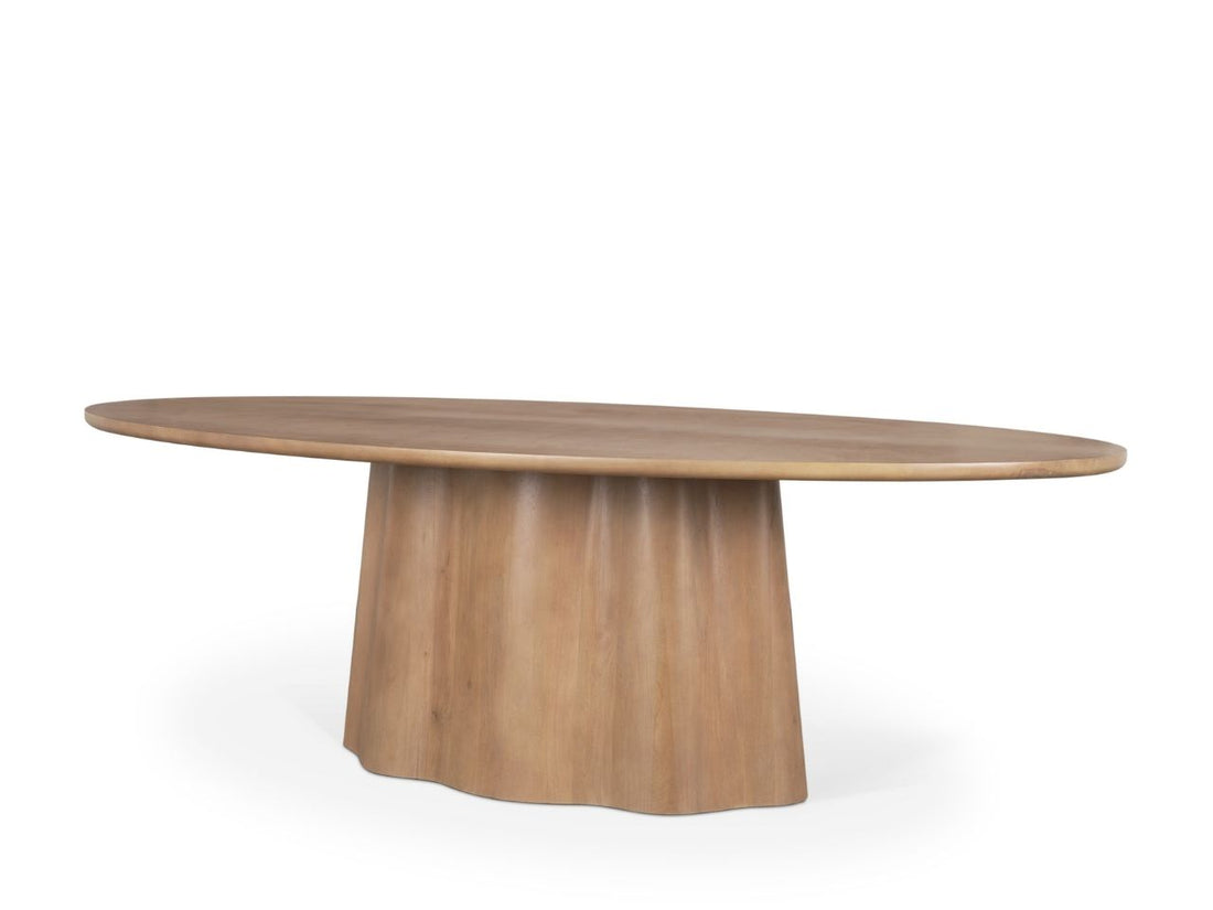Jovani Solid Mango Wood Oval Dining Table Seats Eight in Calgary in a white background