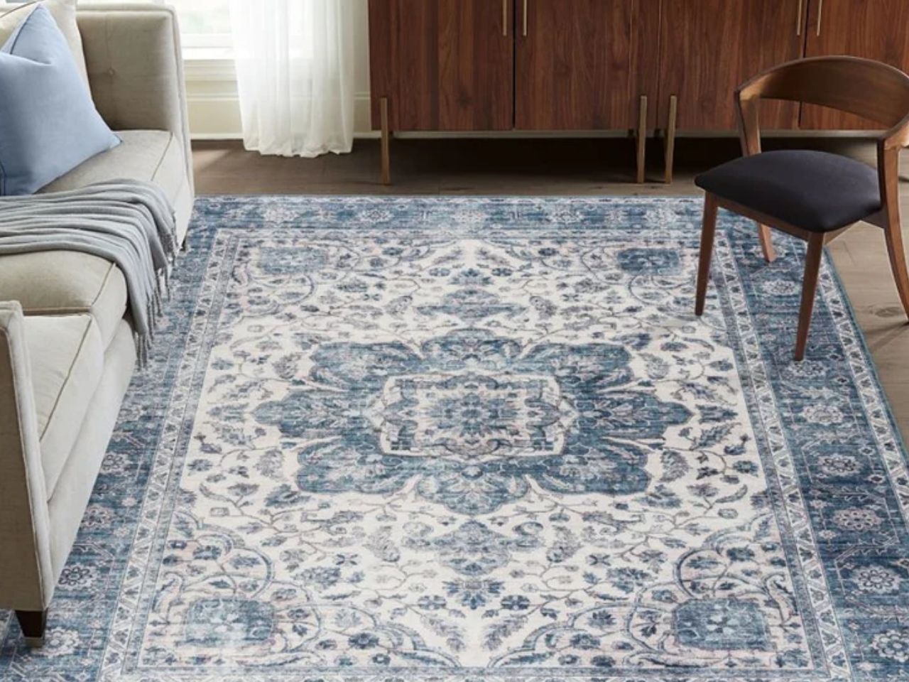Joy - Blue Ivory Rug - Calgary Furniture Store