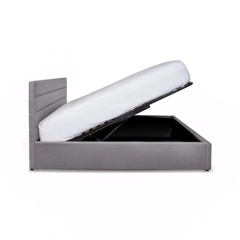Justin King Storage Bed Griege - Calgary Furniture Store