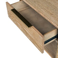 Kamelia Sand Nightstand with Drawer and Shelf Modern Bedside Table