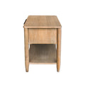 Kamelia Sand Nightstand with Drawer and Shelf Modern Bedside Table