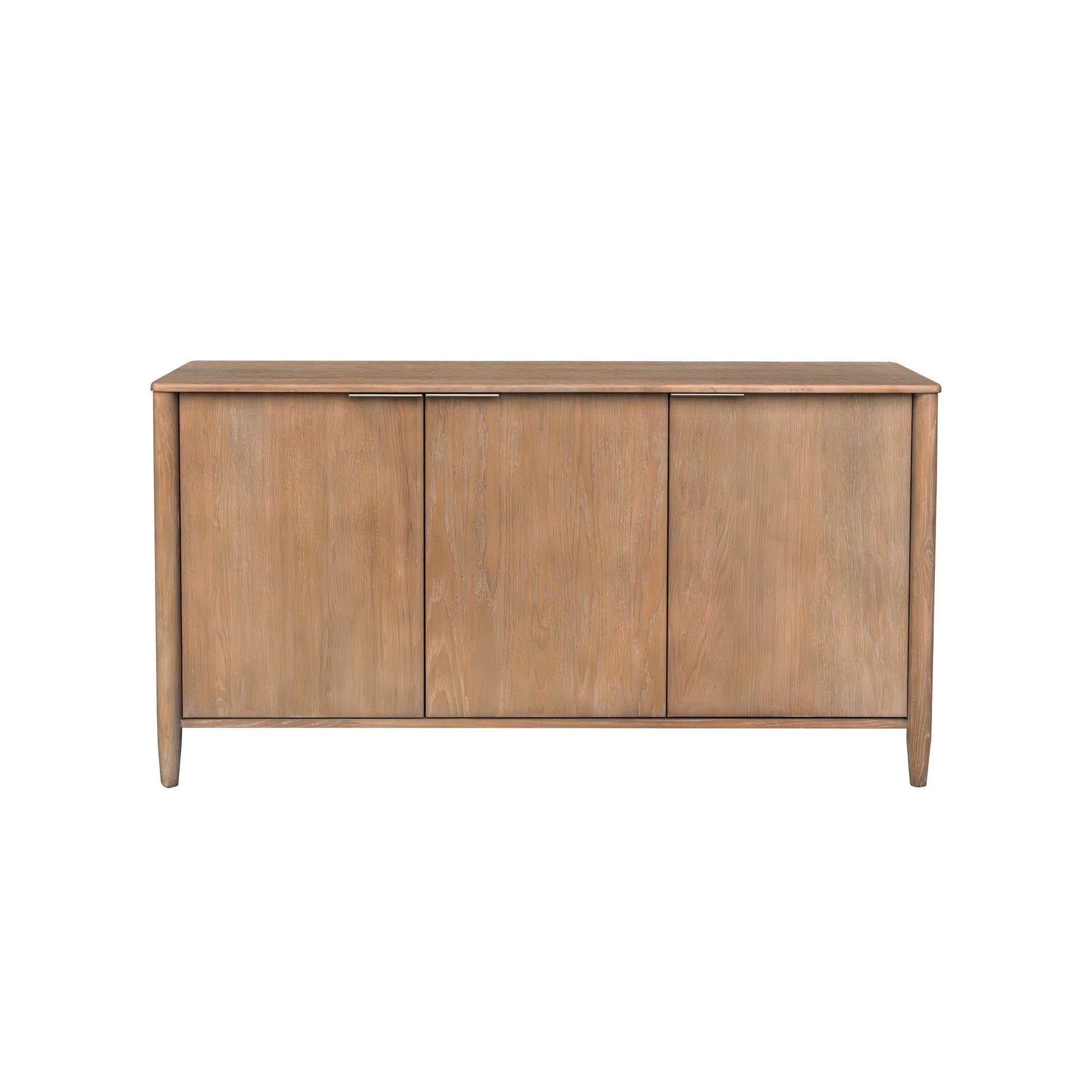 Kamelia Sand Sideboard Cabinet with Drawers and Open Shelving