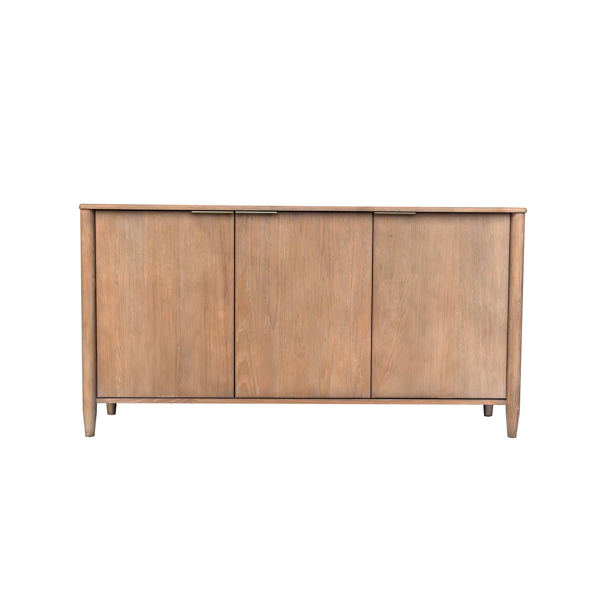 Kamelia Sand Sideboard Cabinet with Drawers and Open Shelving