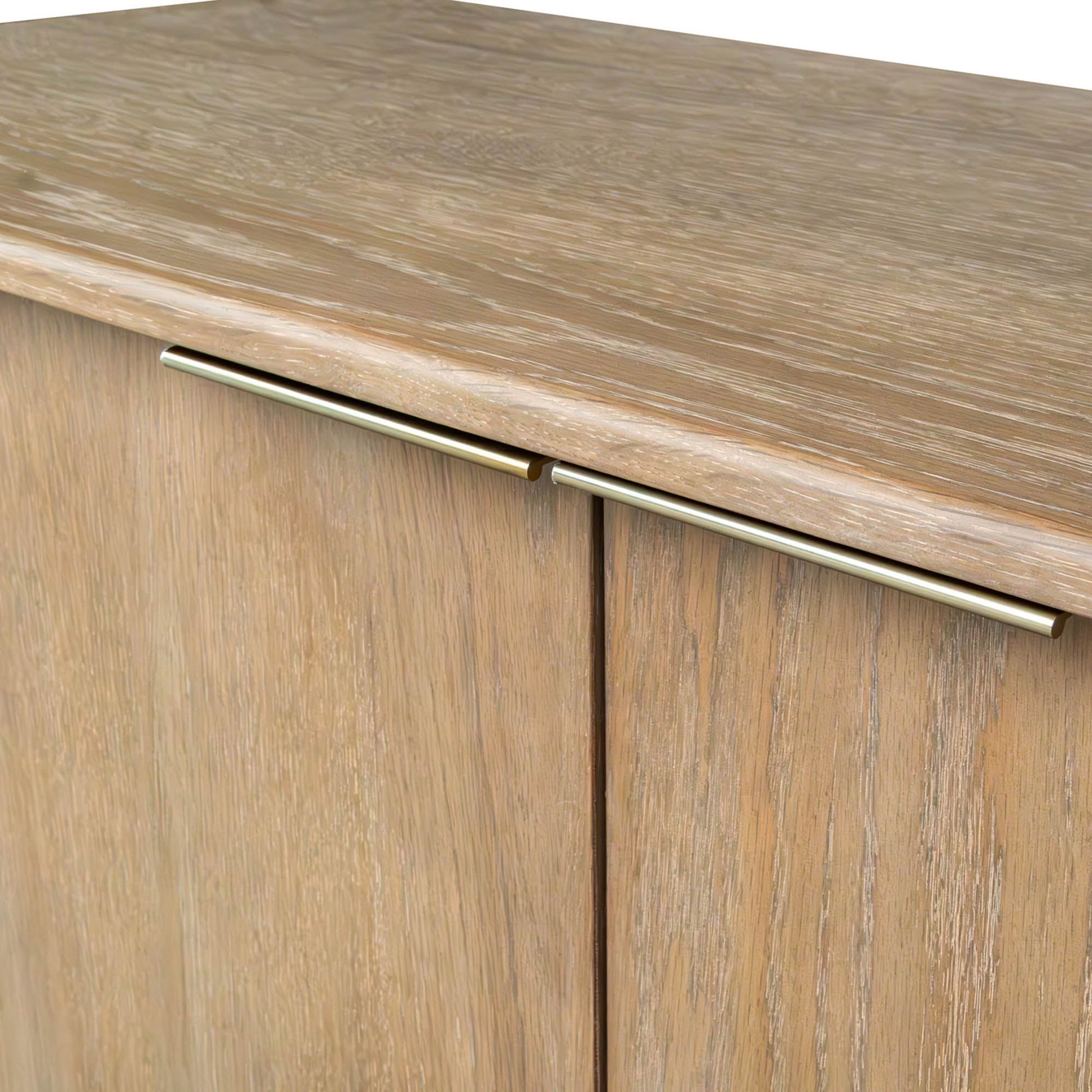 Kamelia Sand Sideboard Cabinet with Drawers and Open Shelving
