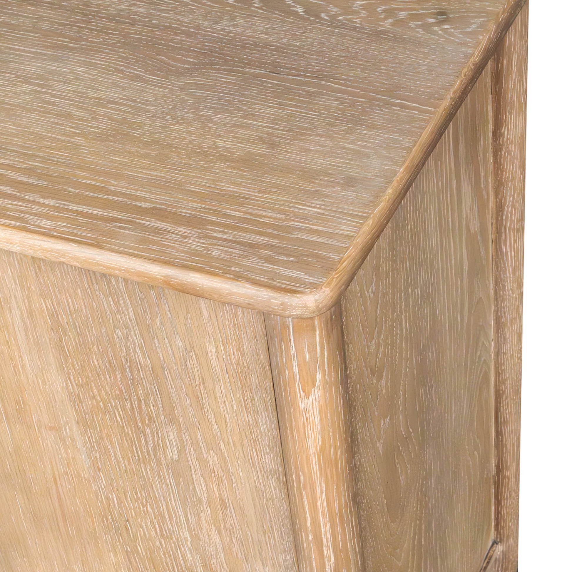 Kamelia Sand Sideboard Cabinet with Drawers and Open Shelving