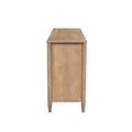 Kamelia Sand Sideboard Cabinet with Drawers and Open Shelving