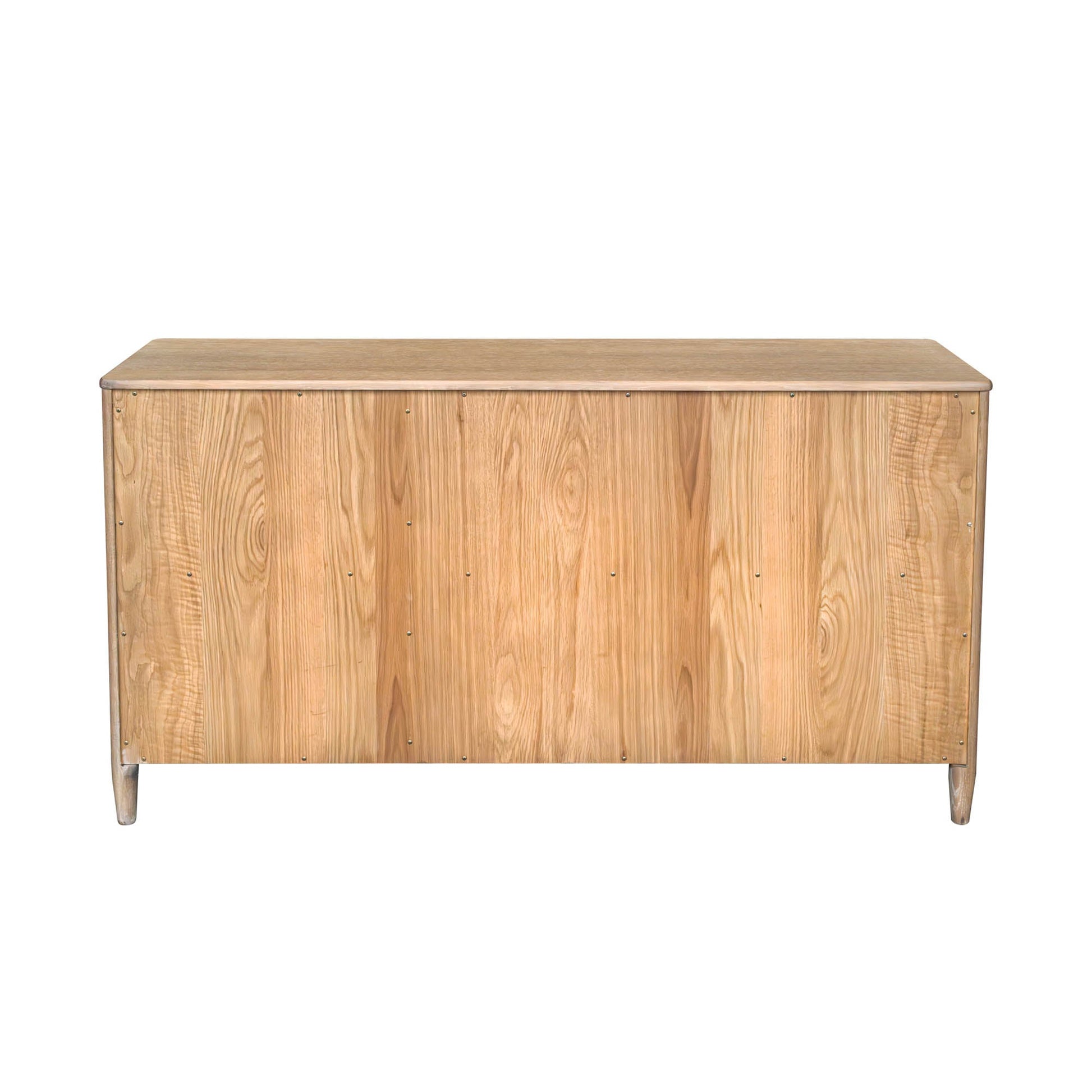 Kamelia Sand Sideboard Cabinet with Drawers and Open Shelving