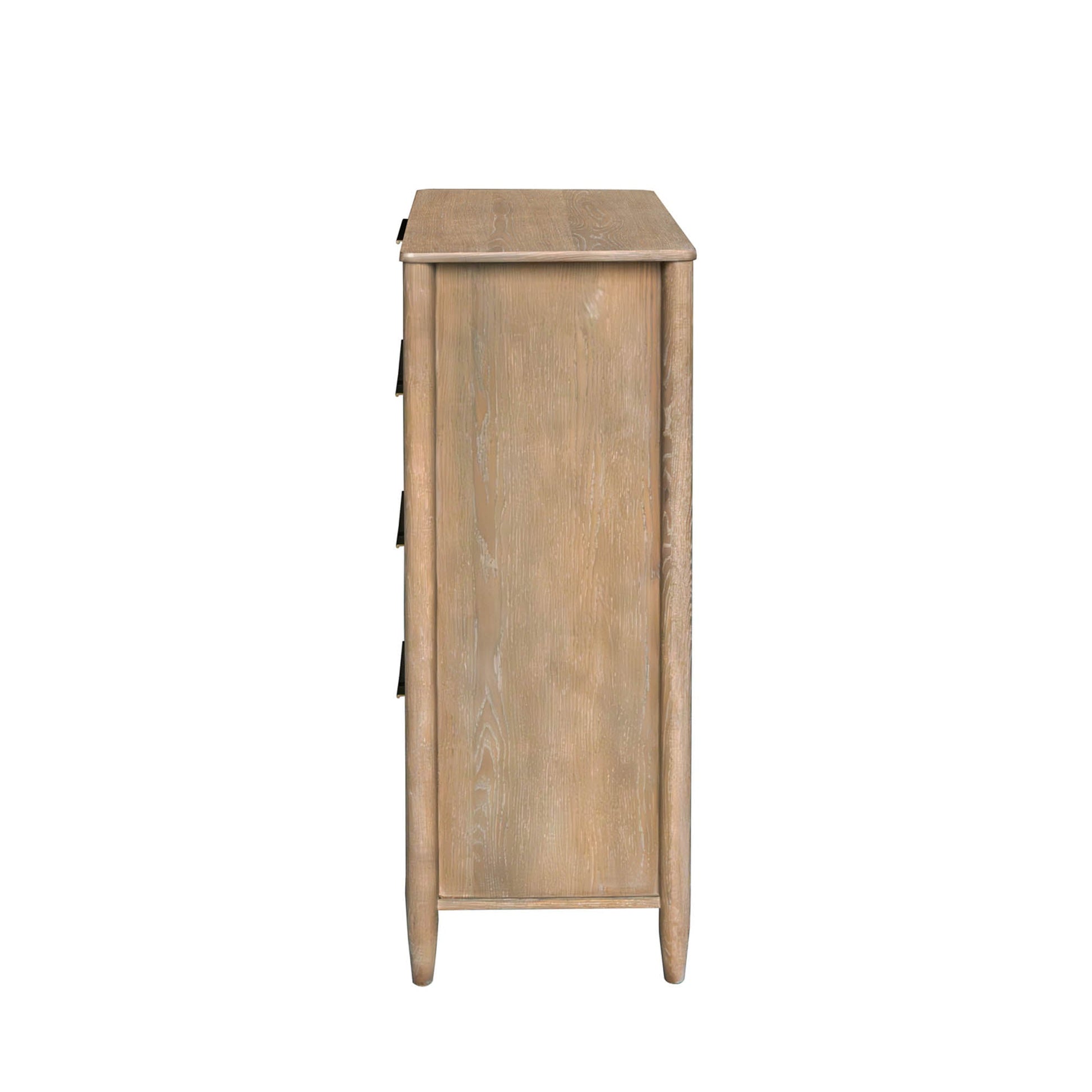 Kamelia 4-Drawer Sand Finish Chest Solid Wood Storage Dresser