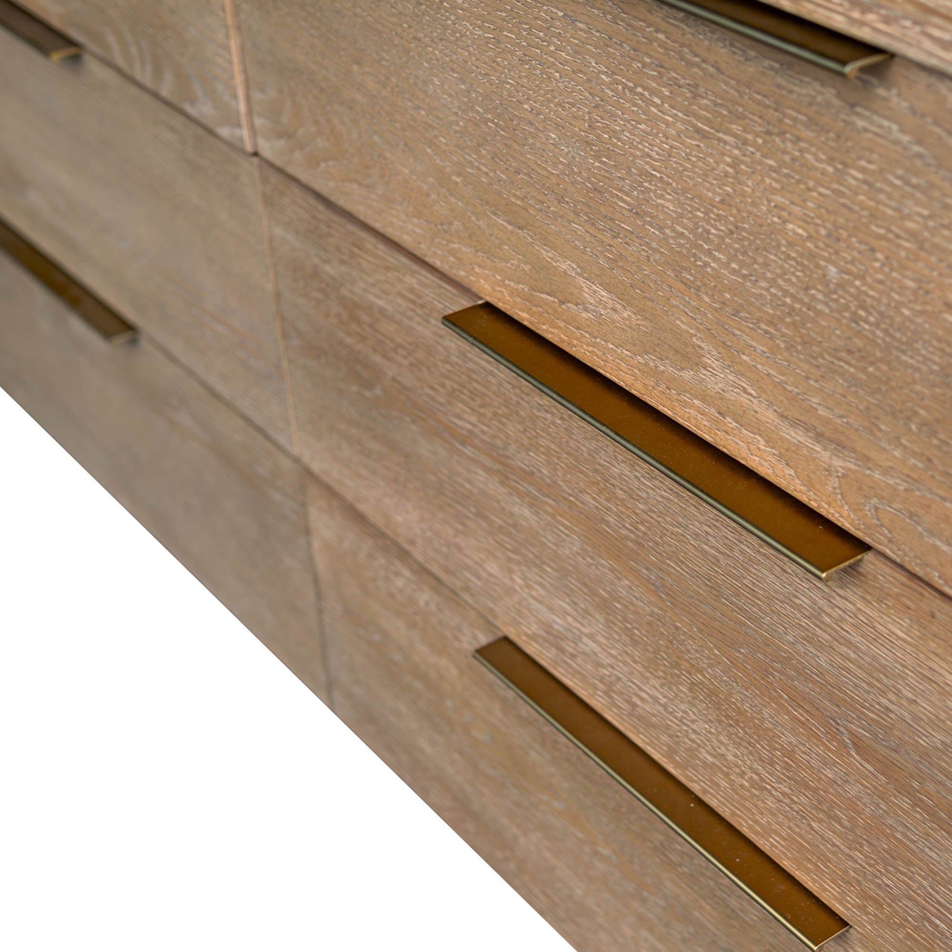 Kamelia 6-Drawer Sand Dresser Solid Wood Storage Chest