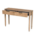 Kamelia Sand Console Table with Drawers and Open Shelf