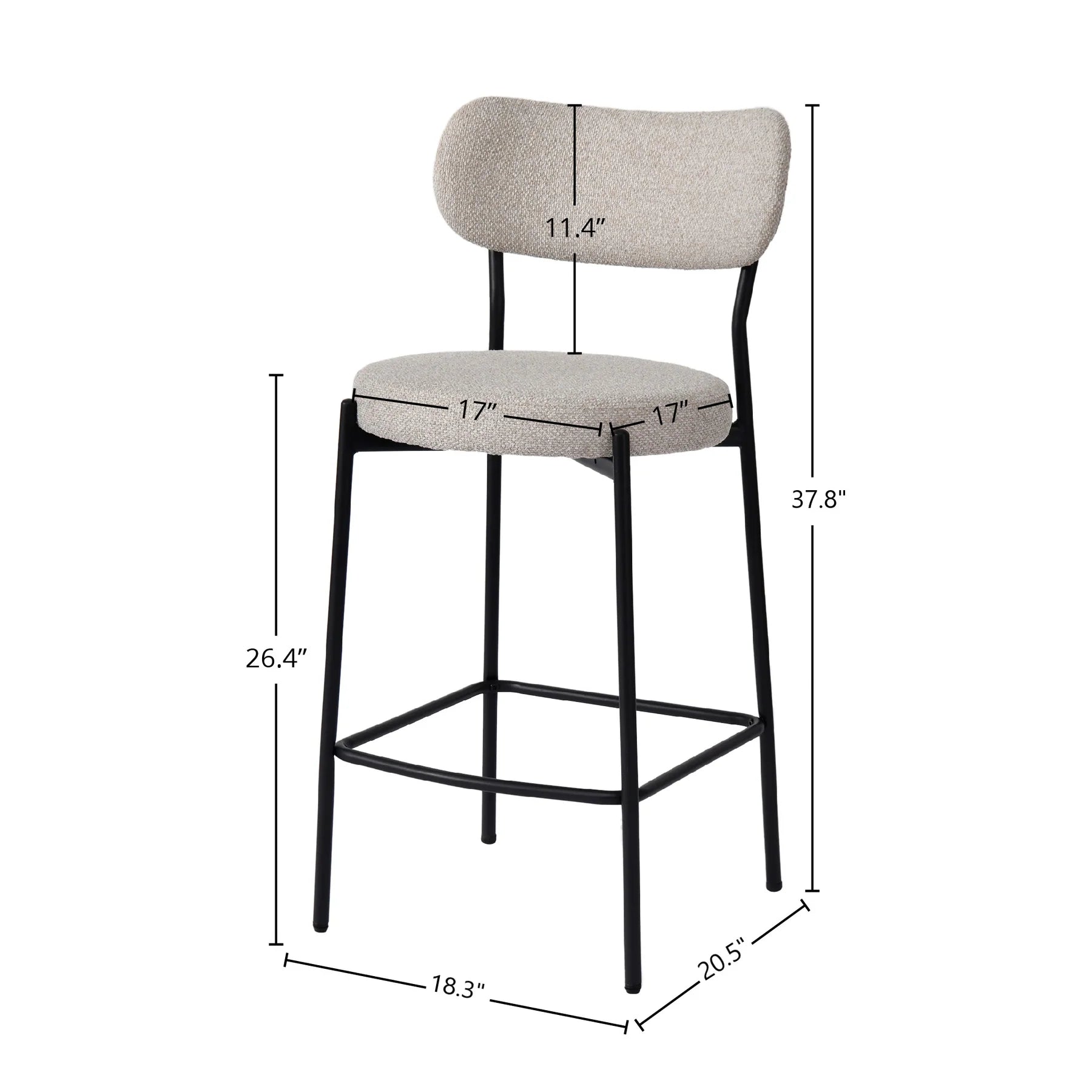 KAI COUNTER STOOL - BONE WHITE - Calgary Furniture Store