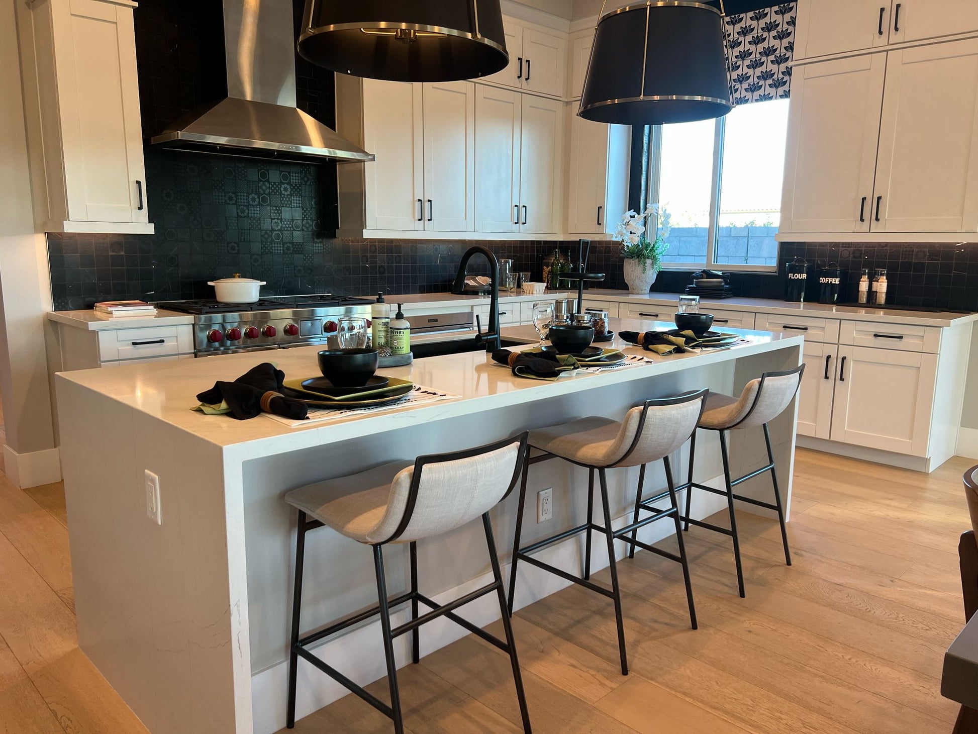 Kavalan Beige Counter Stool | Calgary Furniture Store