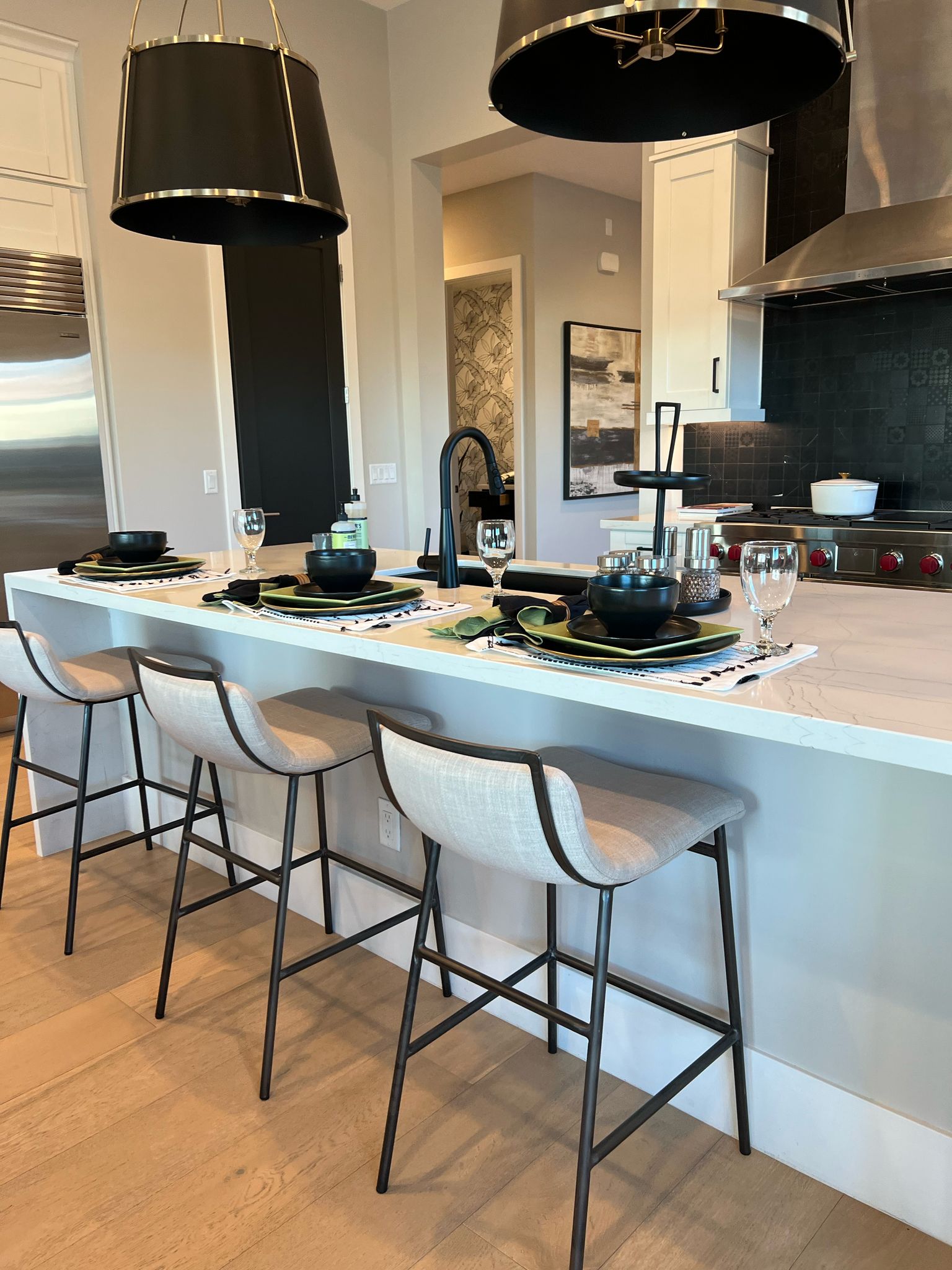 Kavalan Beige Counter Stool | Calgary Furniture Store