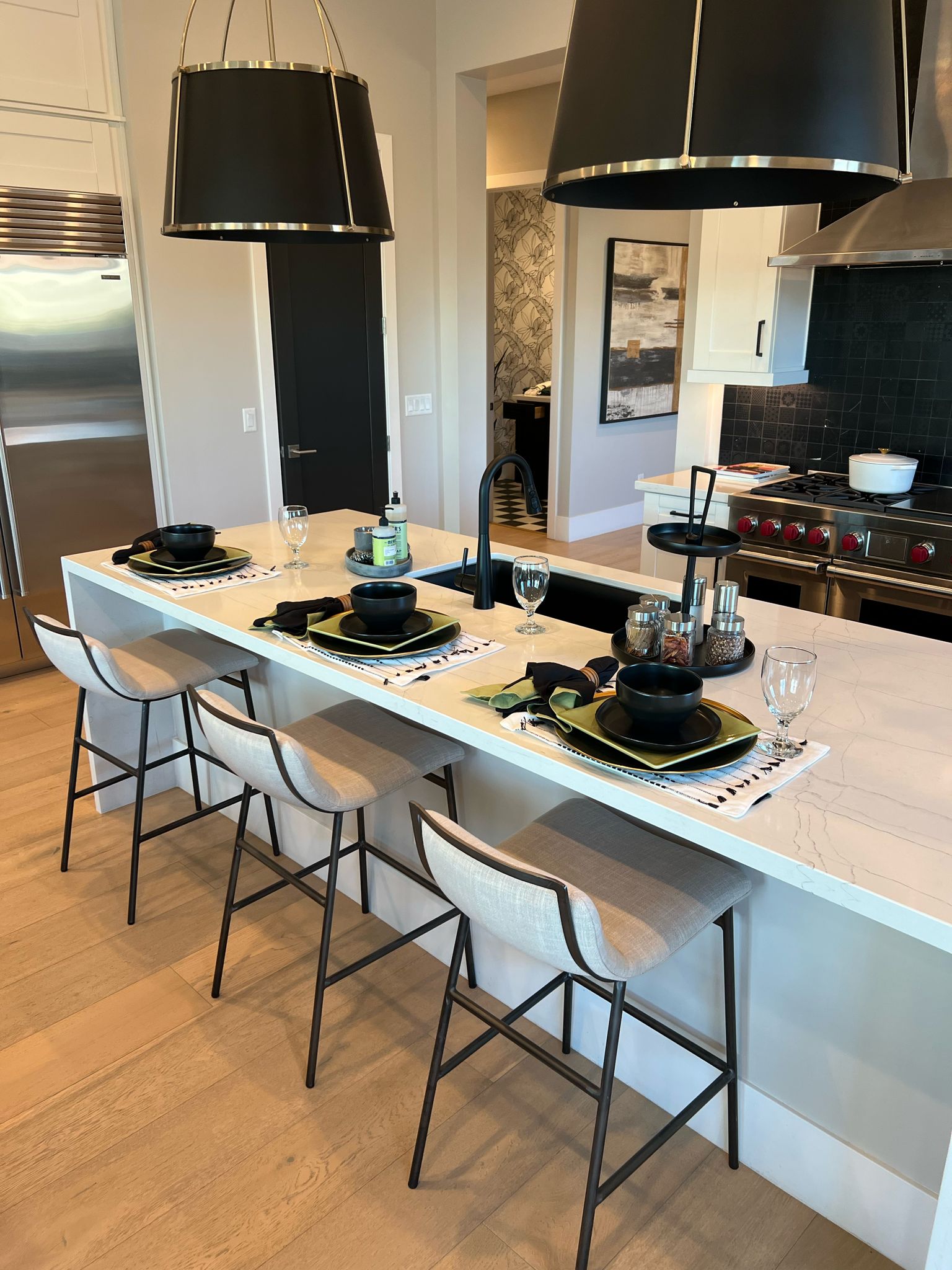 Kavalan Beige Counter Stool | Calgary Furniture Store