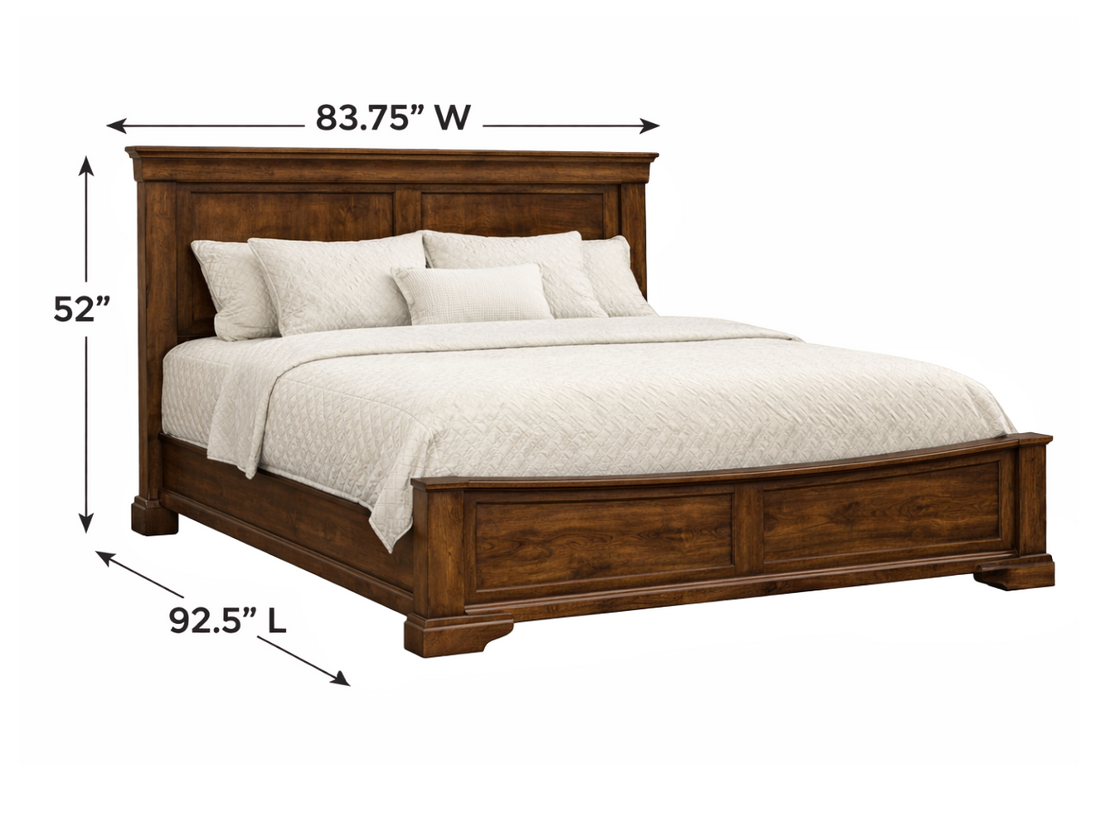 🇨🇦 Rustique Custom Solid Wood Bed-Maple - Calgary Furniture Store