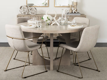 Liesl dining table in Calgary decorated