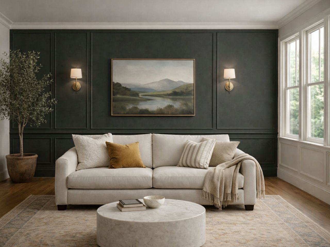 Lila Modern Deep-Seat Sofa in Calgary with Plush Cushions and Pillows