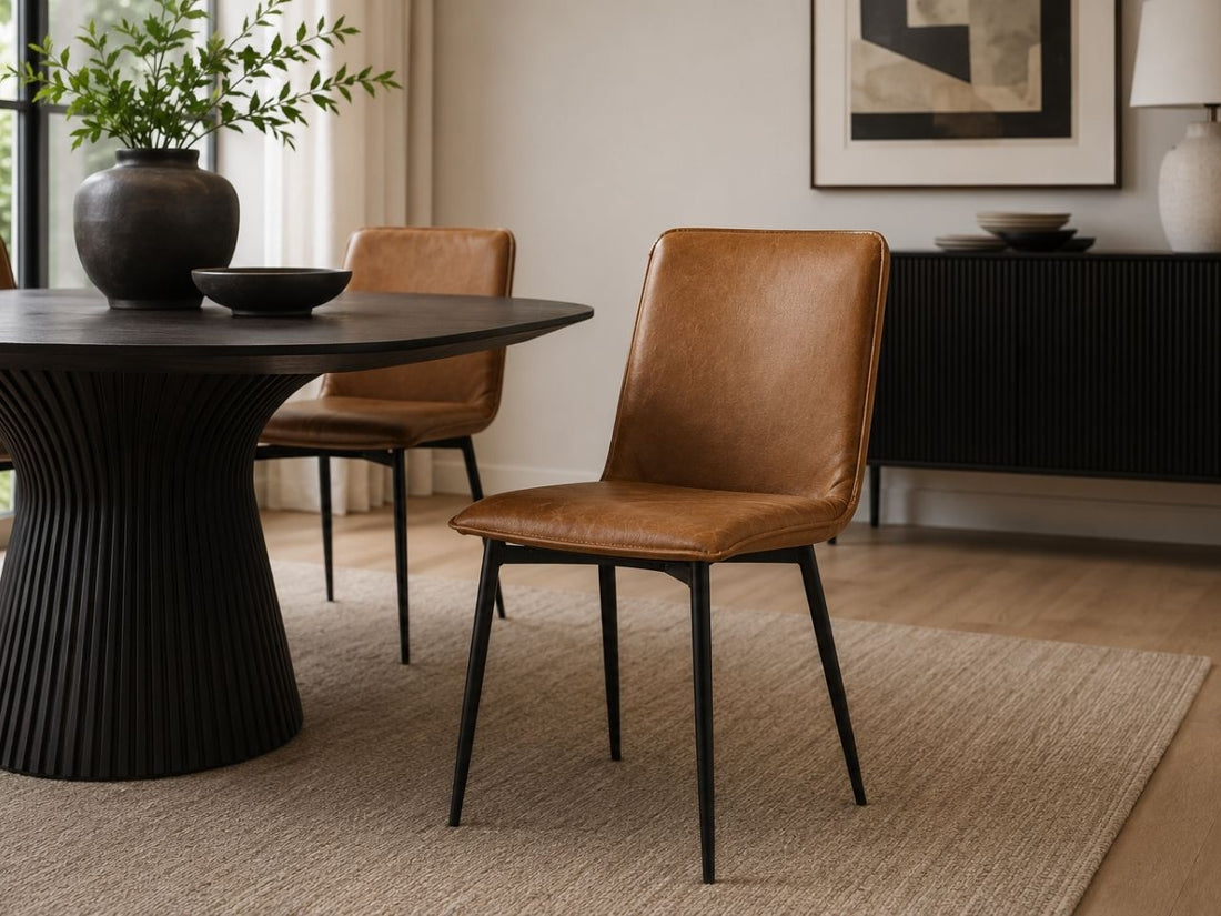 Lukas Brown Dining Chair in a dining room setting. 