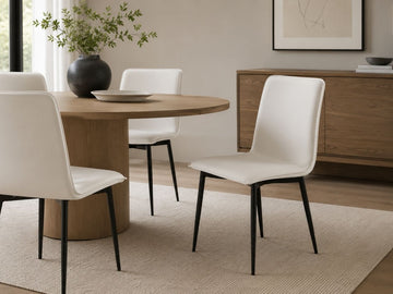 Lukas Fox White Side Dining Chair in a dining room setting. 