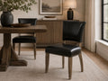 Luther Dining Chair in Calgary in a dining room setting. 