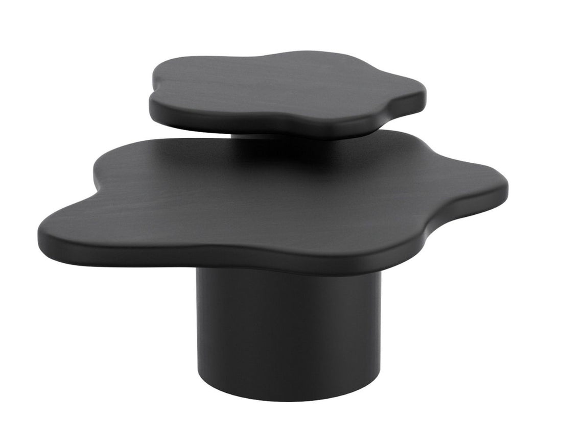 MAYAL 2PC COFFEE TABLE SET IN BLACK - Calgary Furniture Store