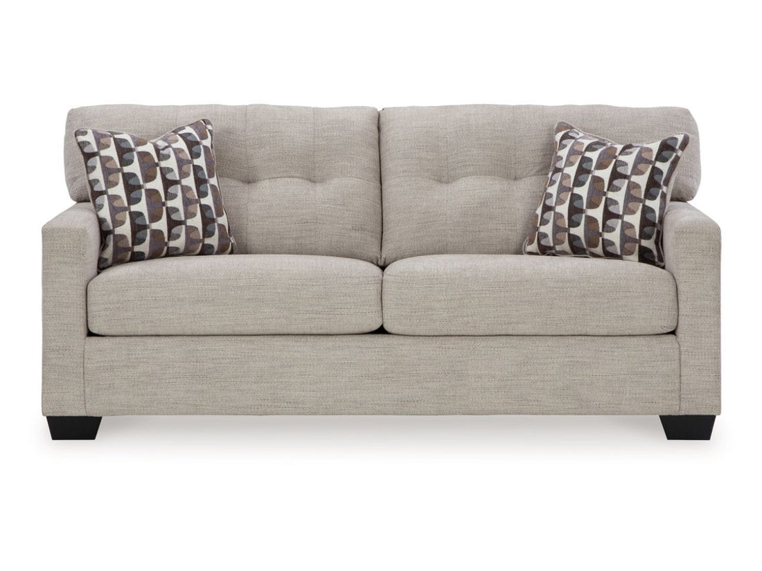 Mahoney Tufted Back Sofa with Soft Multi-Hued Fabric, Foam Cushions in Calgary in a white background