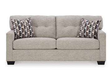 Mahoney Tufted Back Sofa with Soft Multi-Hued Fabric, Foam Cushions in Calgary in a white background