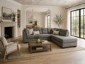 Marleton 2-Piece Sectional with Chaise in Calgary in a living room. 