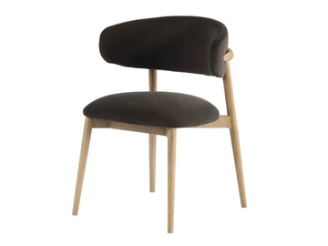 MILO DINING CHAIR - SLATE CHARCOAL LH in a white background