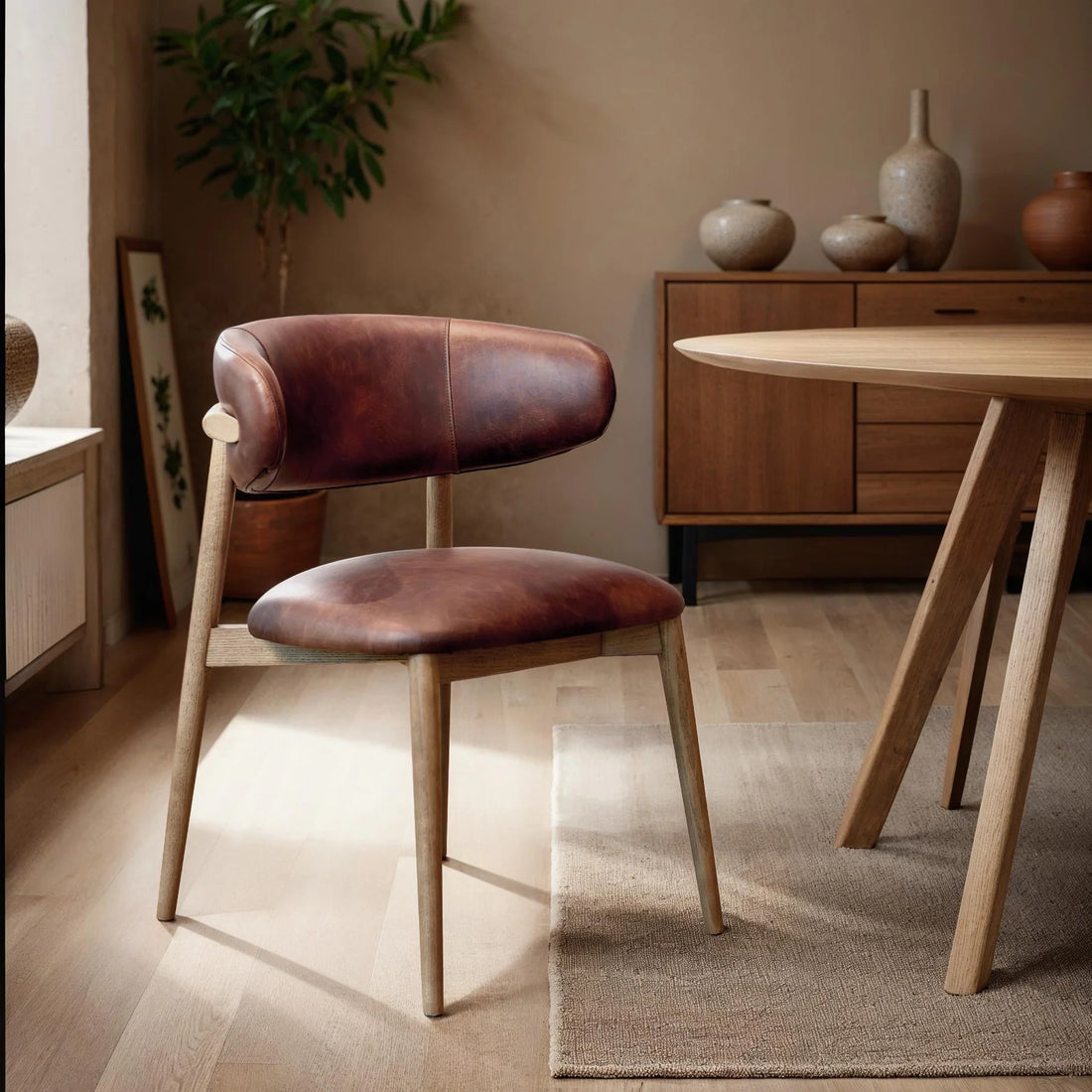 Milo Dining Chair - Tobacco - Calgary Furniture Store