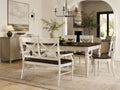 Mountain Retreat Dining Bench in a dining room setting. 
