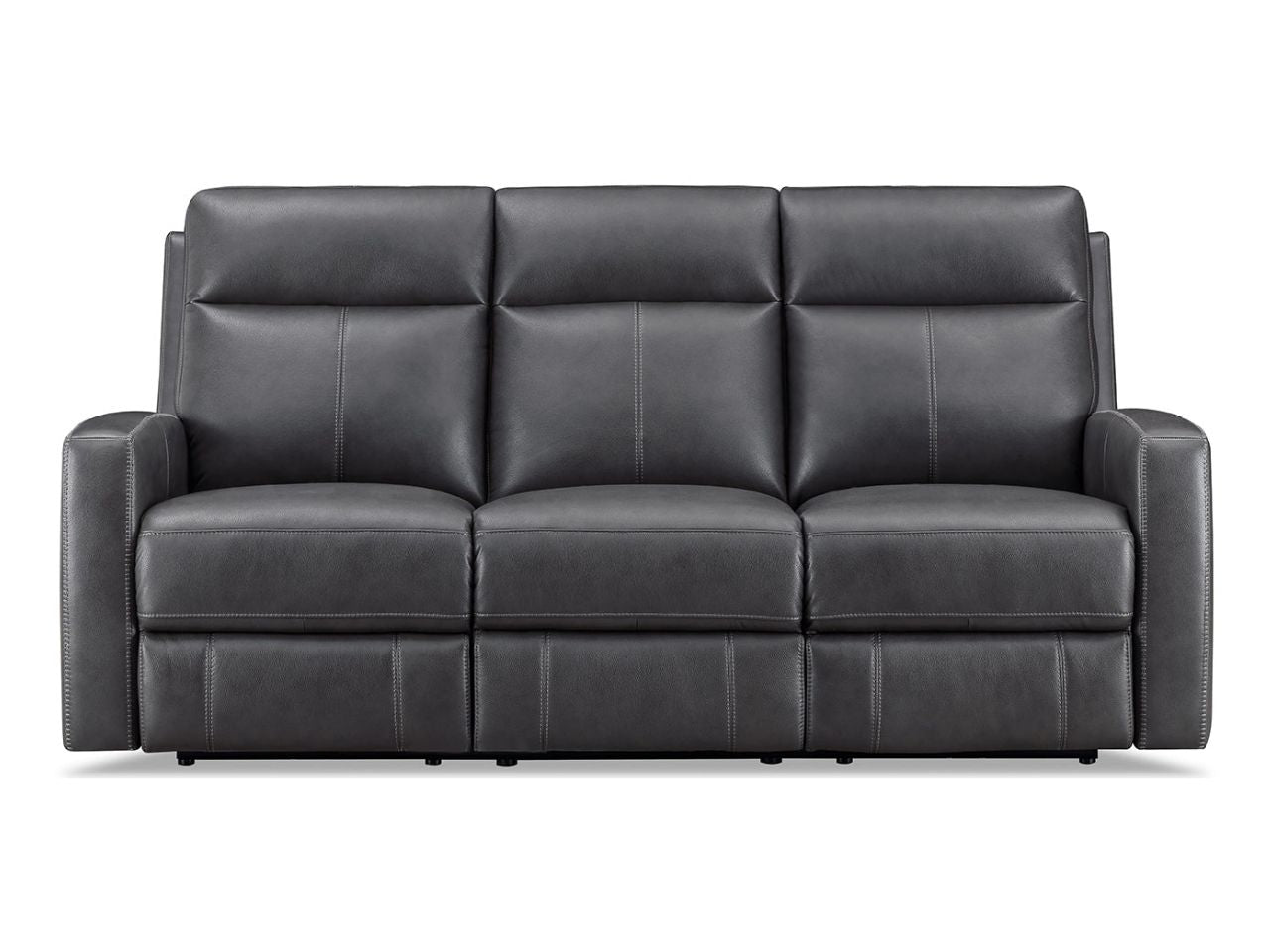 Quartz reclining sofa with dimensions shown on a white background.