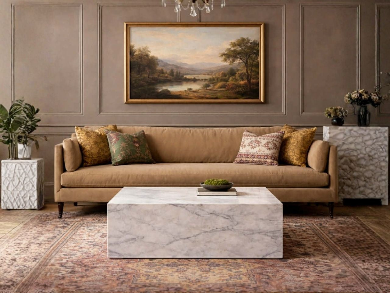 Nash White Rectangular Coffee Table with Lower Shelf, Metal Base in Calgary