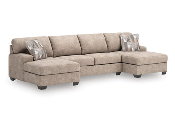 Newellen 3-Piece Sectional with Double Chaise in Calgary in a white background