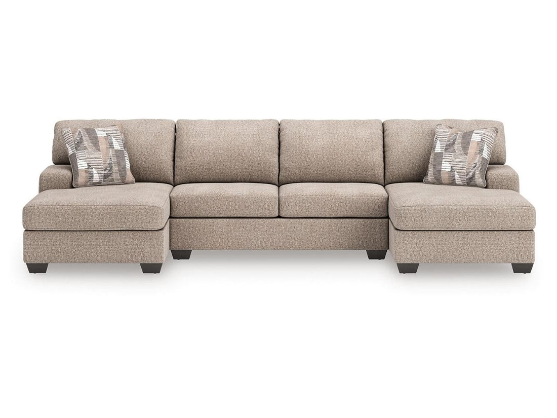 Newellen 3-Piece Sectional with Double Chaise in Calgary in a white background