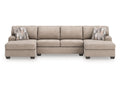 Newellen 3-Piece Sectional with Double Chaise in Calgary in a white background