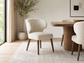 Niles Cream Dining Chair in a dining room setting. 