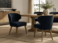 Niles Navy Dining Chair in a dining room setting. 
