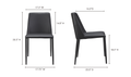 Nora Dining Chair - Black - Calgary Furniture Store