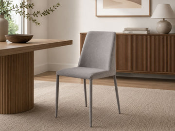 Nora Light Grey Dining Chair in a dining room setting. 