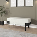 Odell Storage Bench in Ivory & Black - Calgary Furniture Store