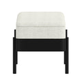 Odell Storage Bench in Ivory & Black - Calgary Furniture Store