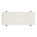 Odell Storage Bench in Ivory & Black - Calgary Furniture Store